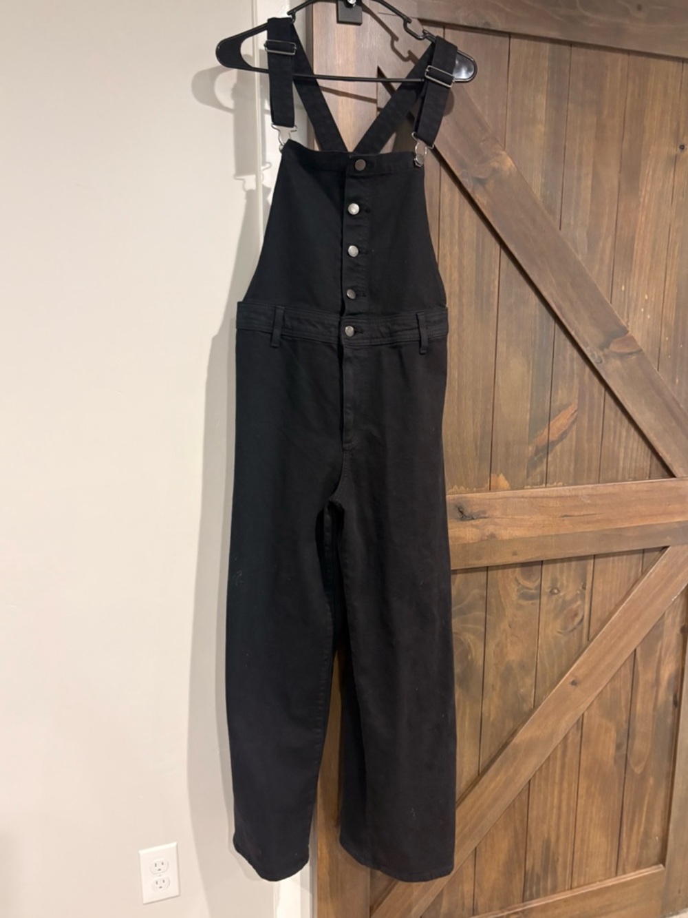 Universal thread black denim overall